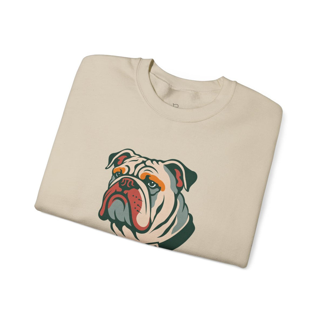 Sand — Folded | English Bulldog "Furniture Department" Crewneck