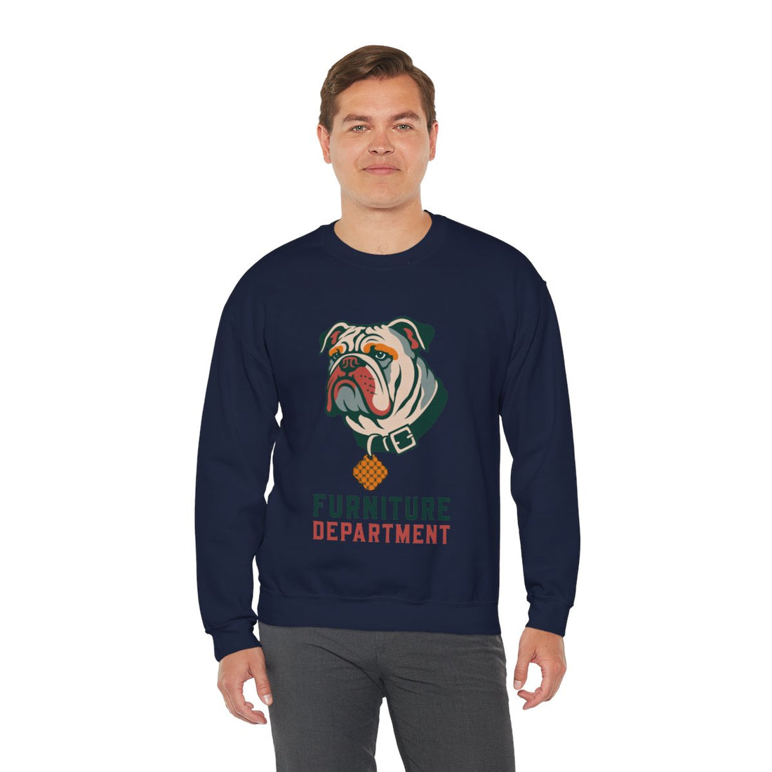 Navy — Lifestyle | English Bulldog "Furniture Department" Crewneck