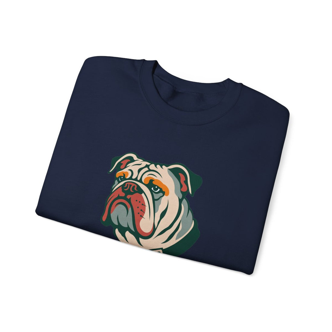 Navy — Folded | English Bulldog "Furniture Department" Crewneck
