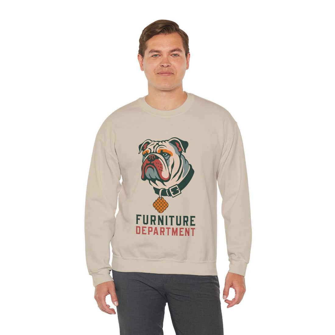 Sand — Lifestyle | English Bulldog "Furniture Department" Crewneck