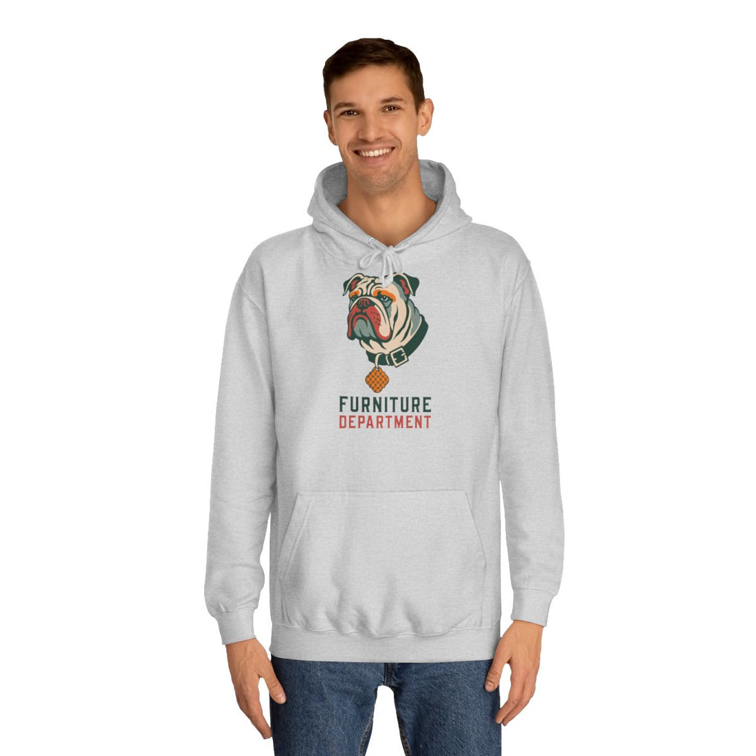 Heather Grey — Lifestyle | English Bulldog "Furniture Department" Hoodie