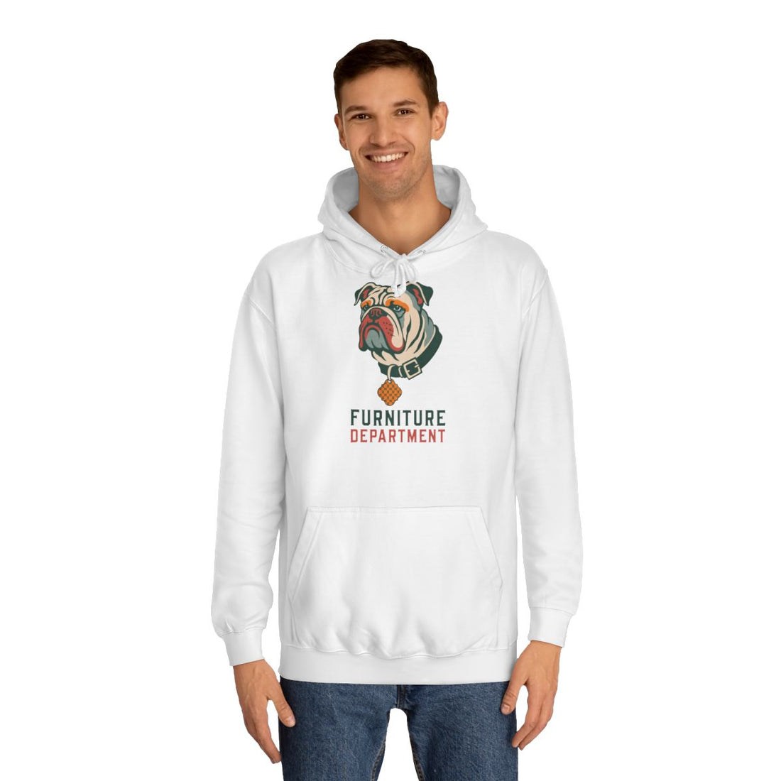 Arctic White — Lifestyle | English Bulldog "Furniture Department" Hoodie