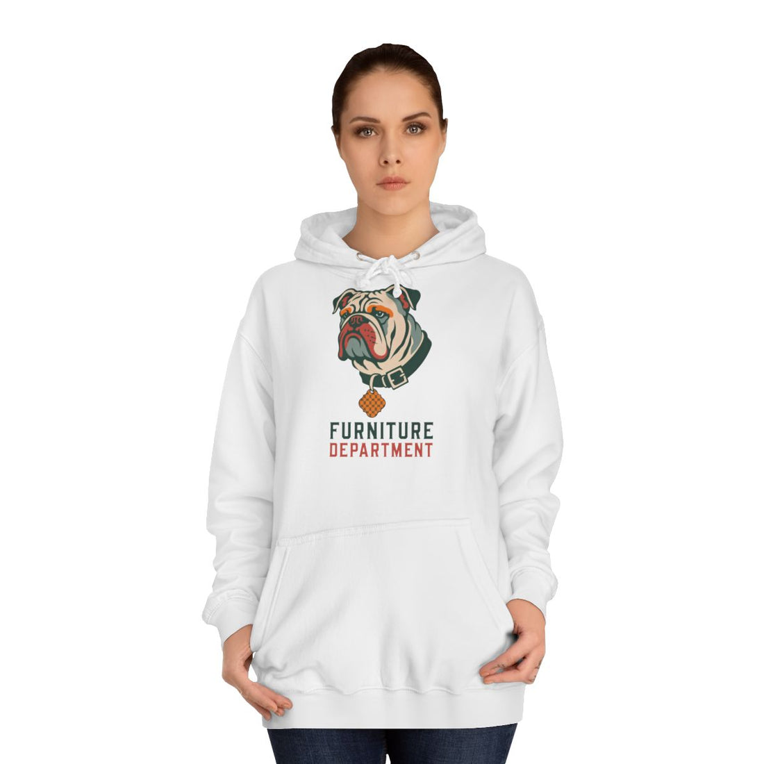 Arctic White — Lifestyle | English Bulldog "Furniture Department" Hoodie