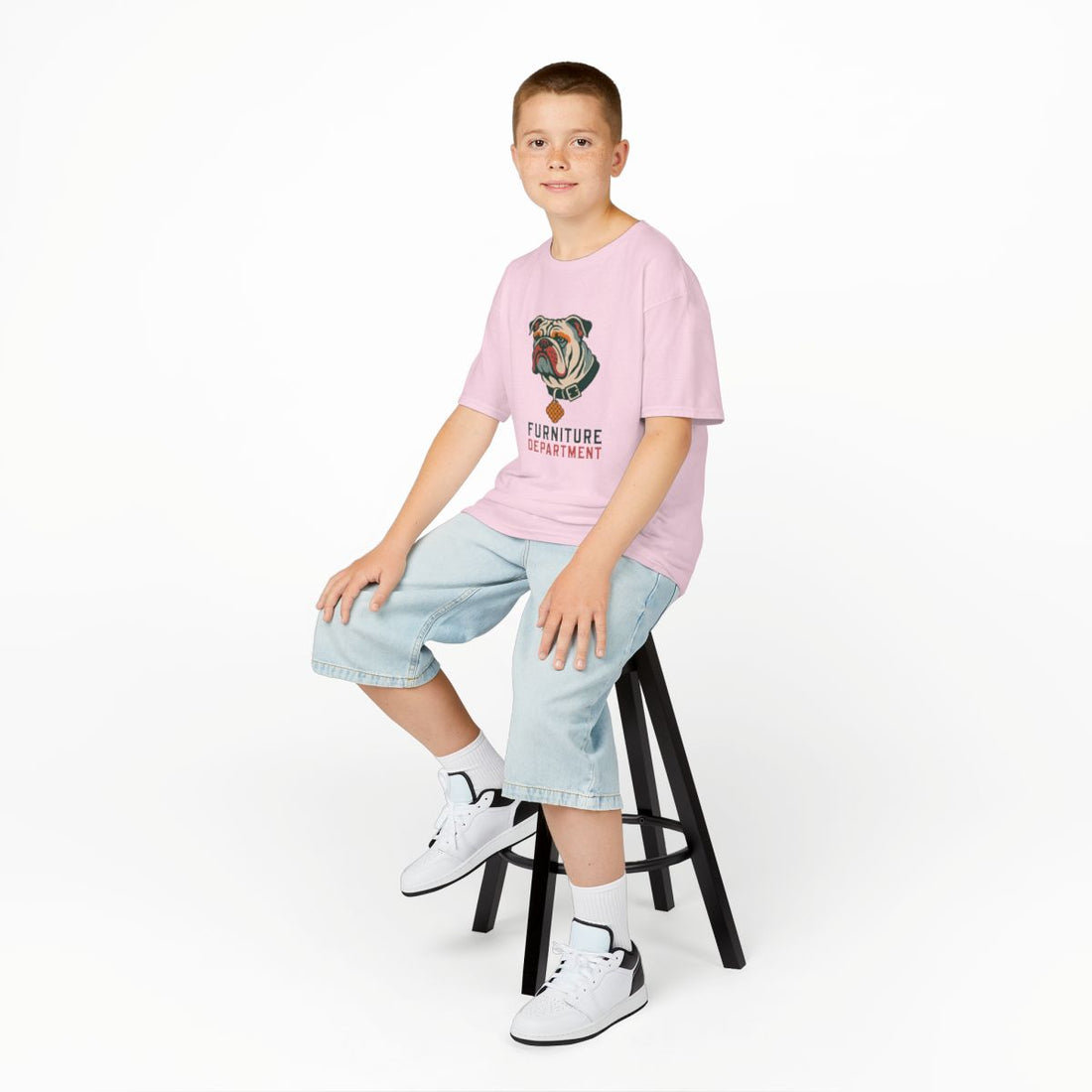 Light Pink — Lifestyle | English Bulldog "Furniture Department" Kids Tee