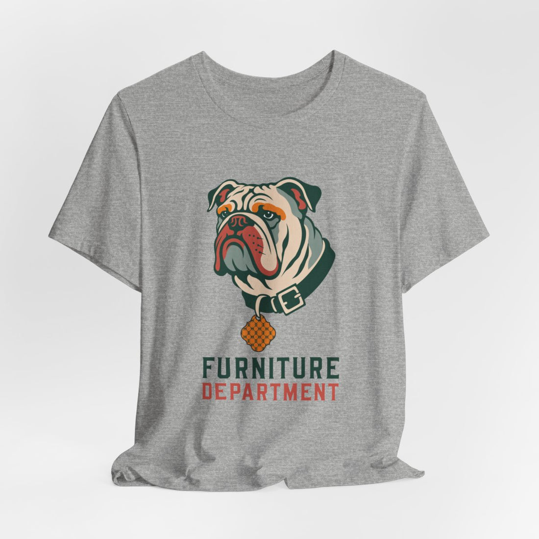 Athletic Heather — Hanging | English Bulldog "Furniture Department" Men's Tee