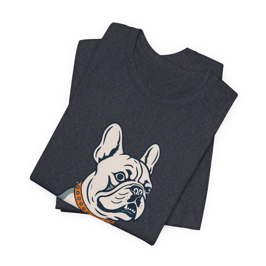 Heather Navy — Folded | French Bulldog "Chaos Coordinator" Men's Tee