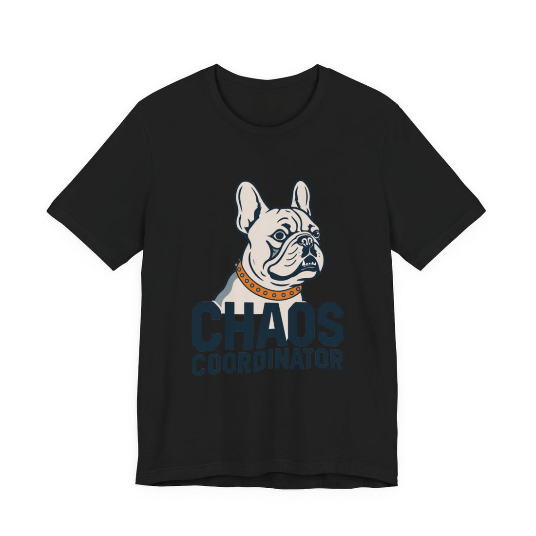 Black — Front | French Bulldog "Chaos Coordinator" Men's Tee