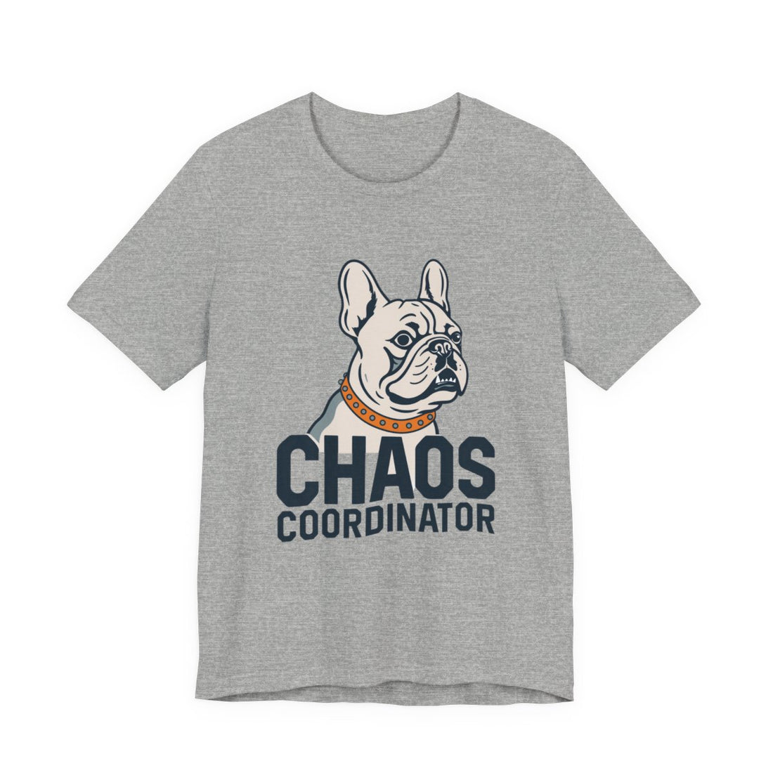 Athletic Heather — Front | French Bulldog "Chaos Coordinator" Men's Tee
