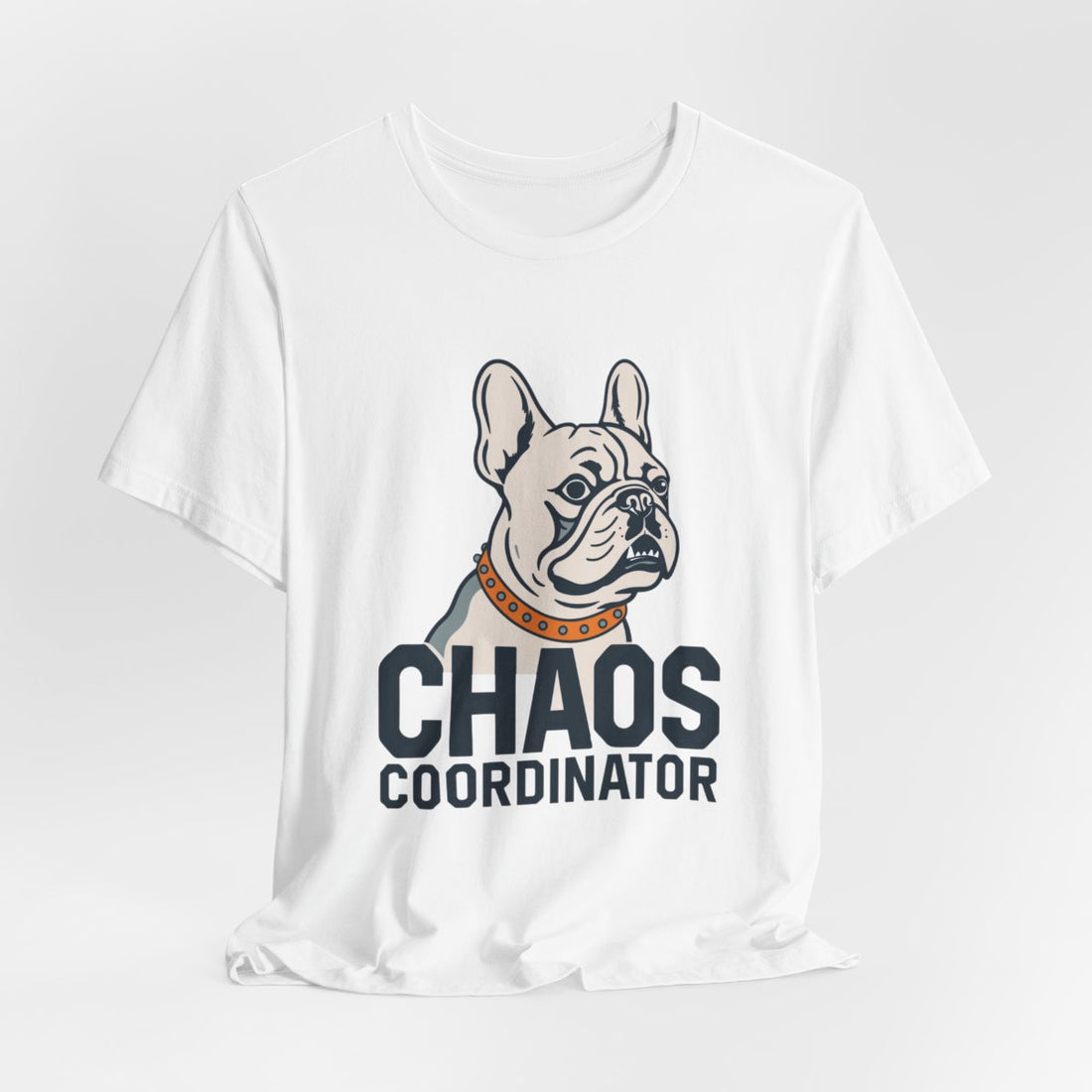 White — Hanging | French Bulldog "Chaos Coordinator" Men's Tee