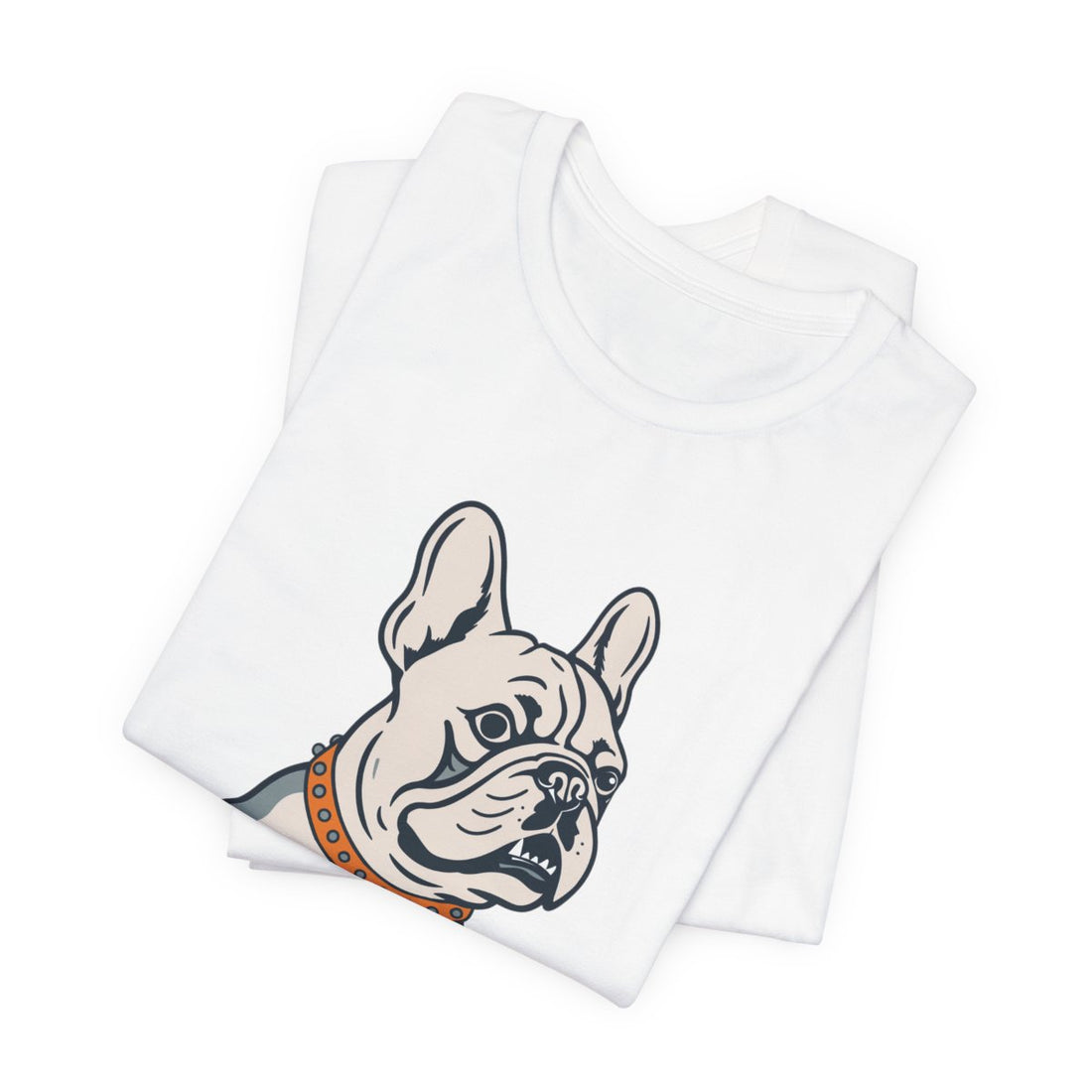 White — Folded | French Bulldog "Chaos Coordinator" Men's Tee