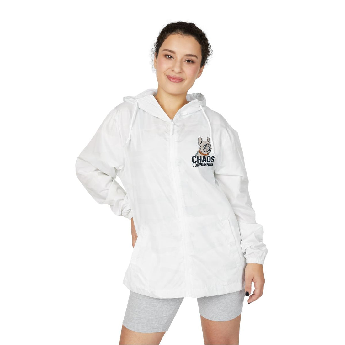 White Camo — Lifestyle | French Bulldog "Chaos Coordinator" Windbreaker