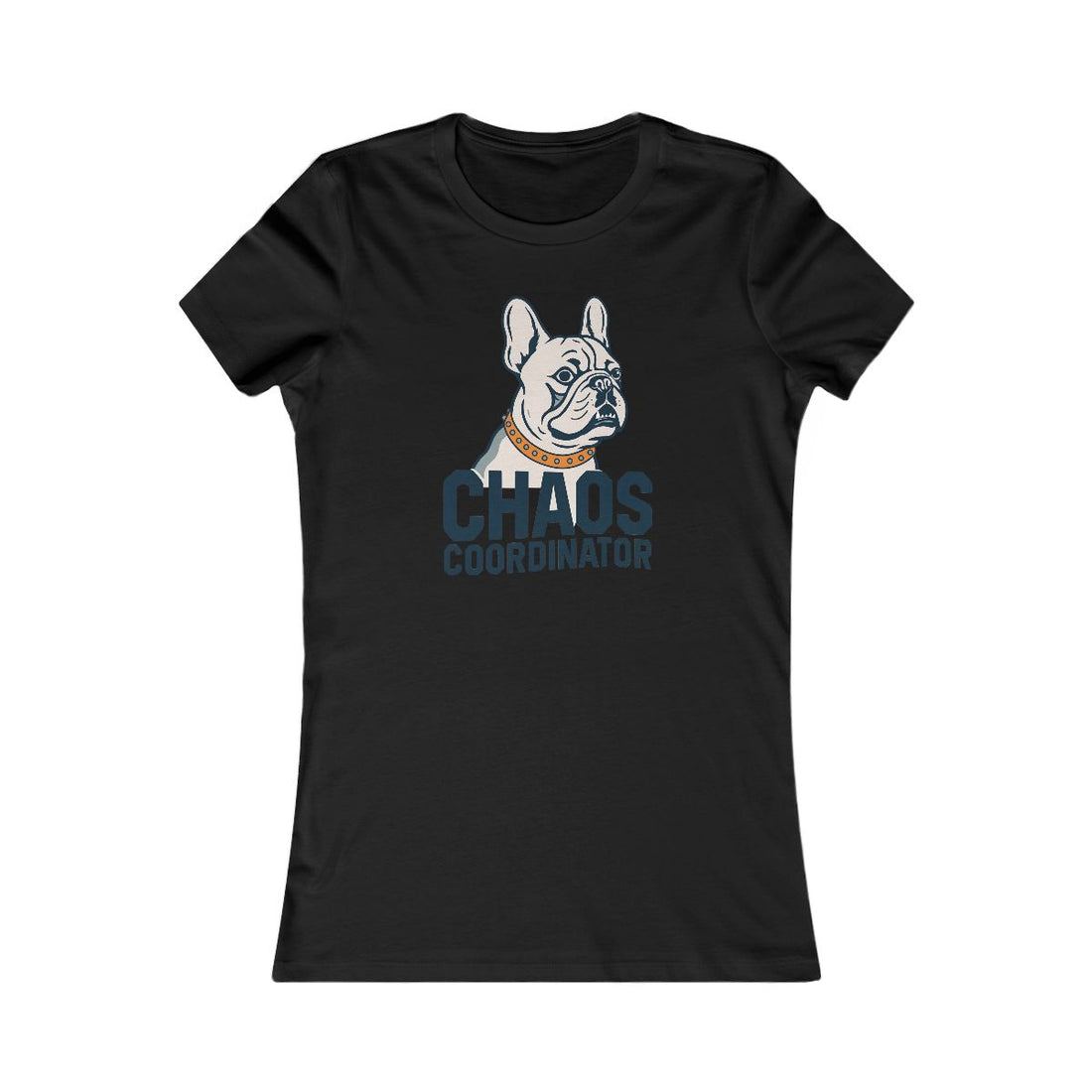 Black — Front | French Bulldog "Chaos Coordinator" Women's Tee