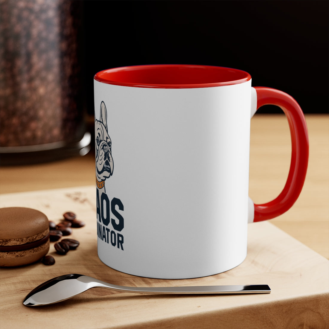 Red — Lifestyle | French Bulldog Frenchie Chaos Coordinator Accent Mug