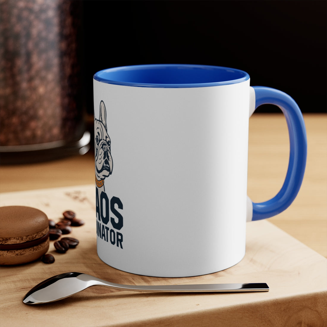 Blue — Lifestyle | French Bulldog Frenchie Chaos Coordinator Accent Mug