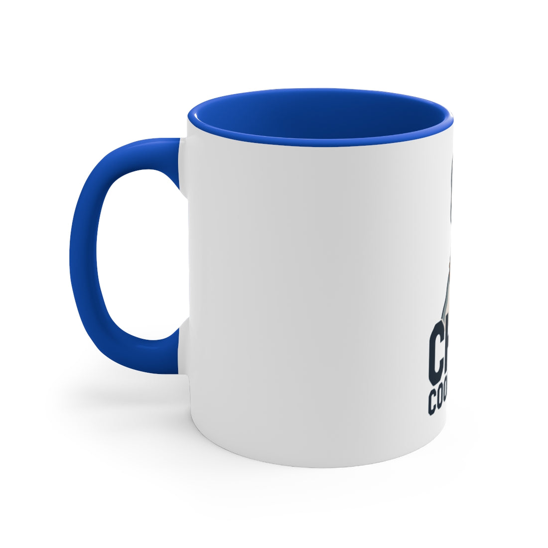 Blue — Left side | French Bulldog Frenchie Chaos Coordinator Accent Mug