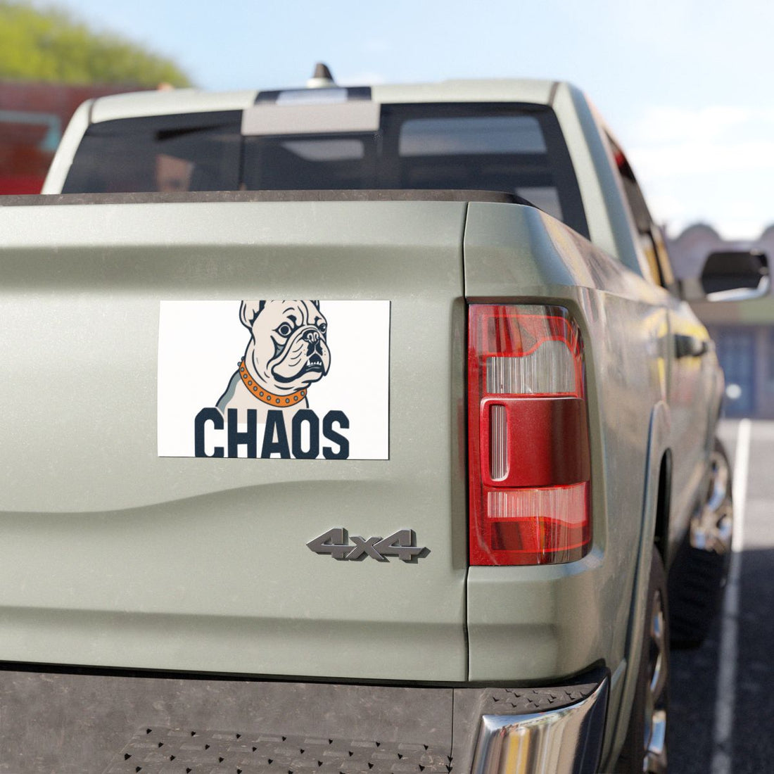 7.5'' × 4.5'' — Lifestyle | French Bulldog Frenchie Chaos Coordinator Car Magnet