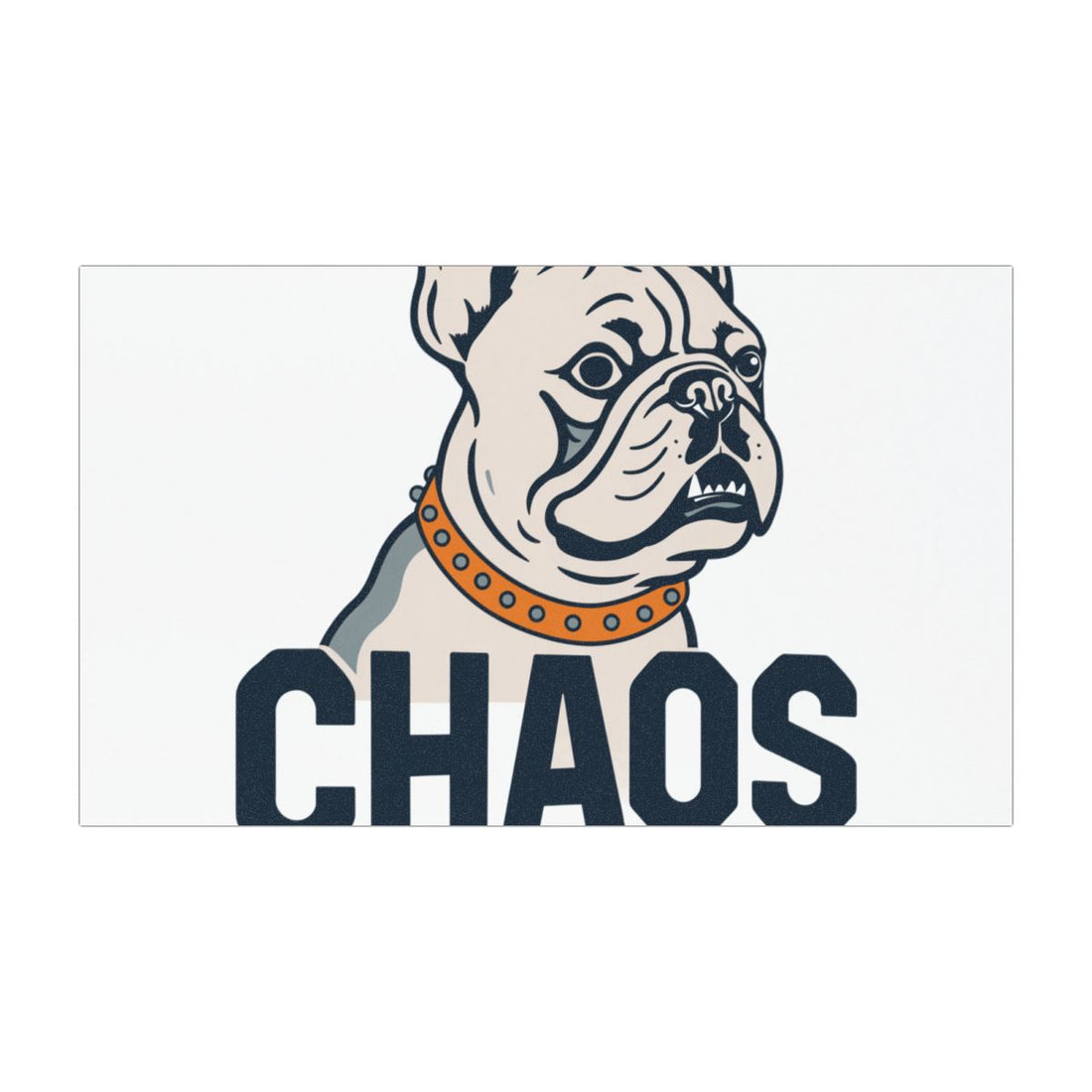 7.5'' × 4.5'' — Front | French Bulldog Frenchie Chaos Coordinator Car Magnet