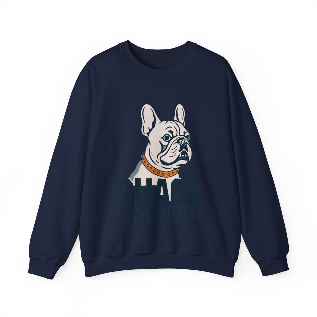 Navy — Front | Frenchie Chaos Coordinator Crewneck