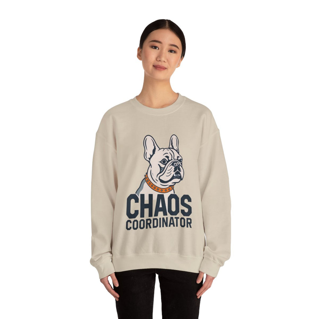 Sand — Lifestyle | Frenchie Chaos Coordinator Crewneck