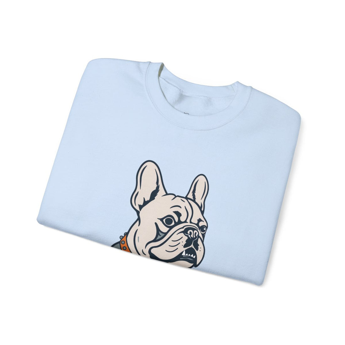 Light Blue — Folded | Frenchie Chaos Coordinator Crewneck