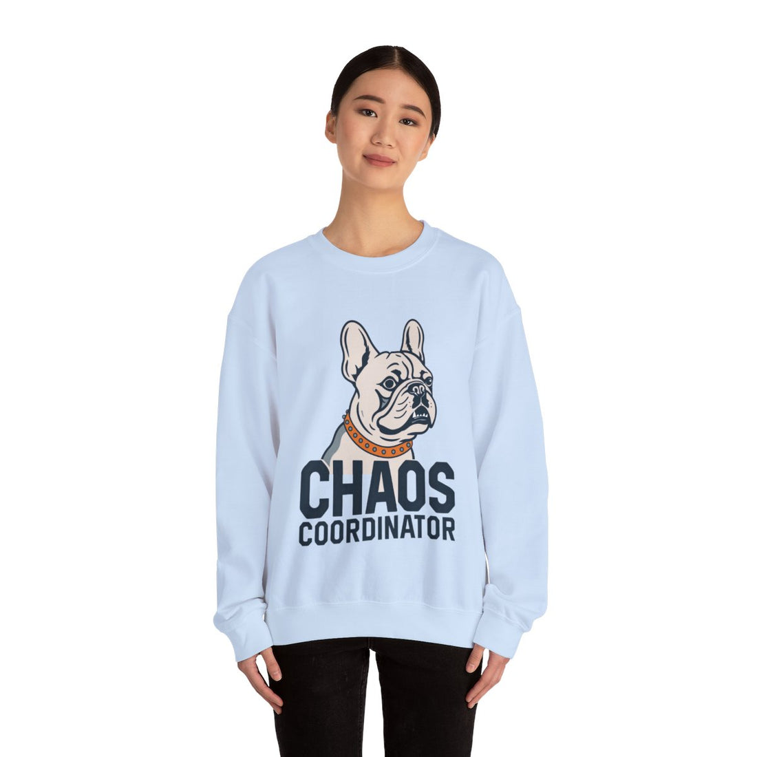 Light Blue — Lifestyle | Frenchie Chaos Coordinator Crewneck