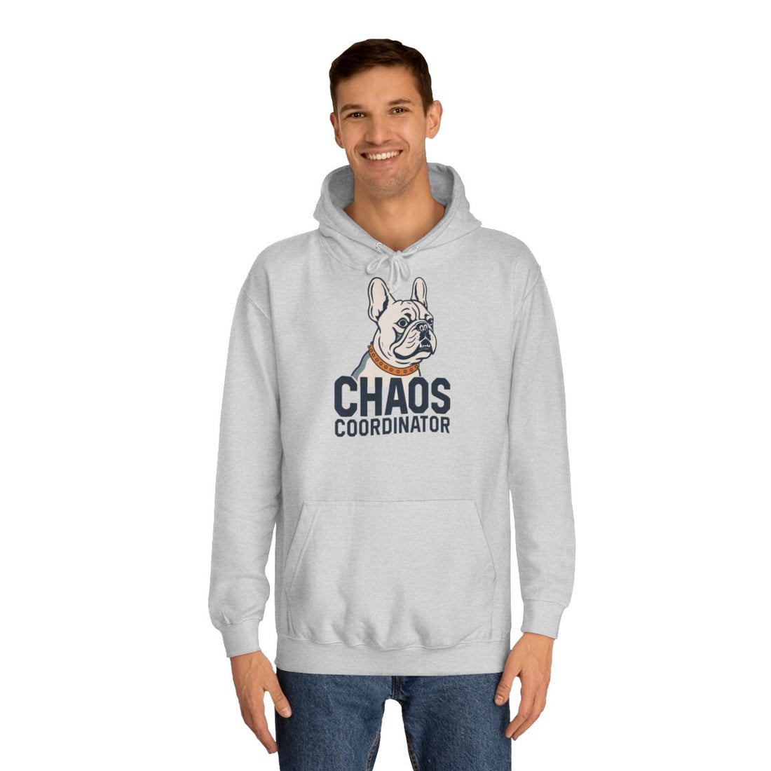Heather Grey — Lifestyle | Frenchie Chaos Coordinator Hoodie