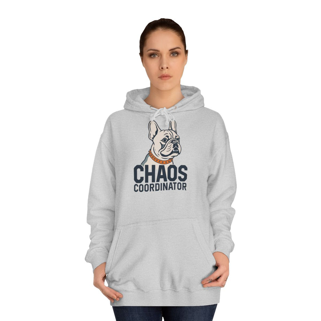 Heather Grey — Lifestyle | Frenchie Chaos Coordinator Hoodie
