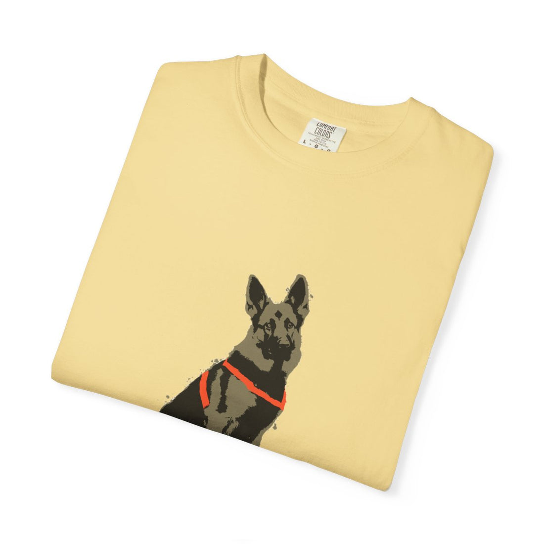 Butter — Folded | German Shepherd 'Unpaid Security' Garment-Dyed Tee