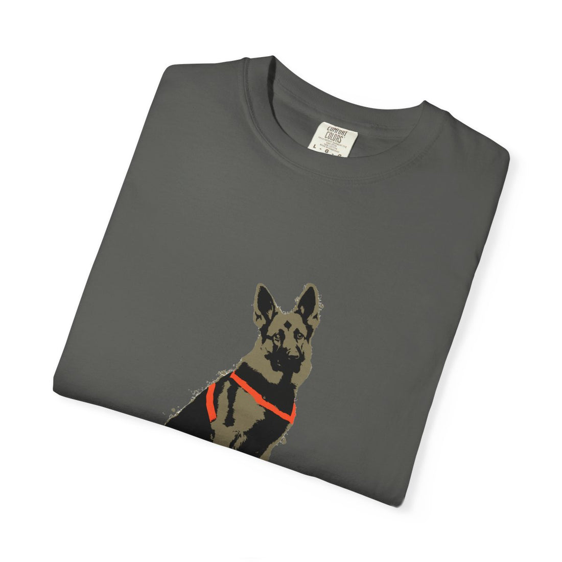Pepper — Folded | German Shepherd 'Unpaid Security' Garment-Dyed Tee