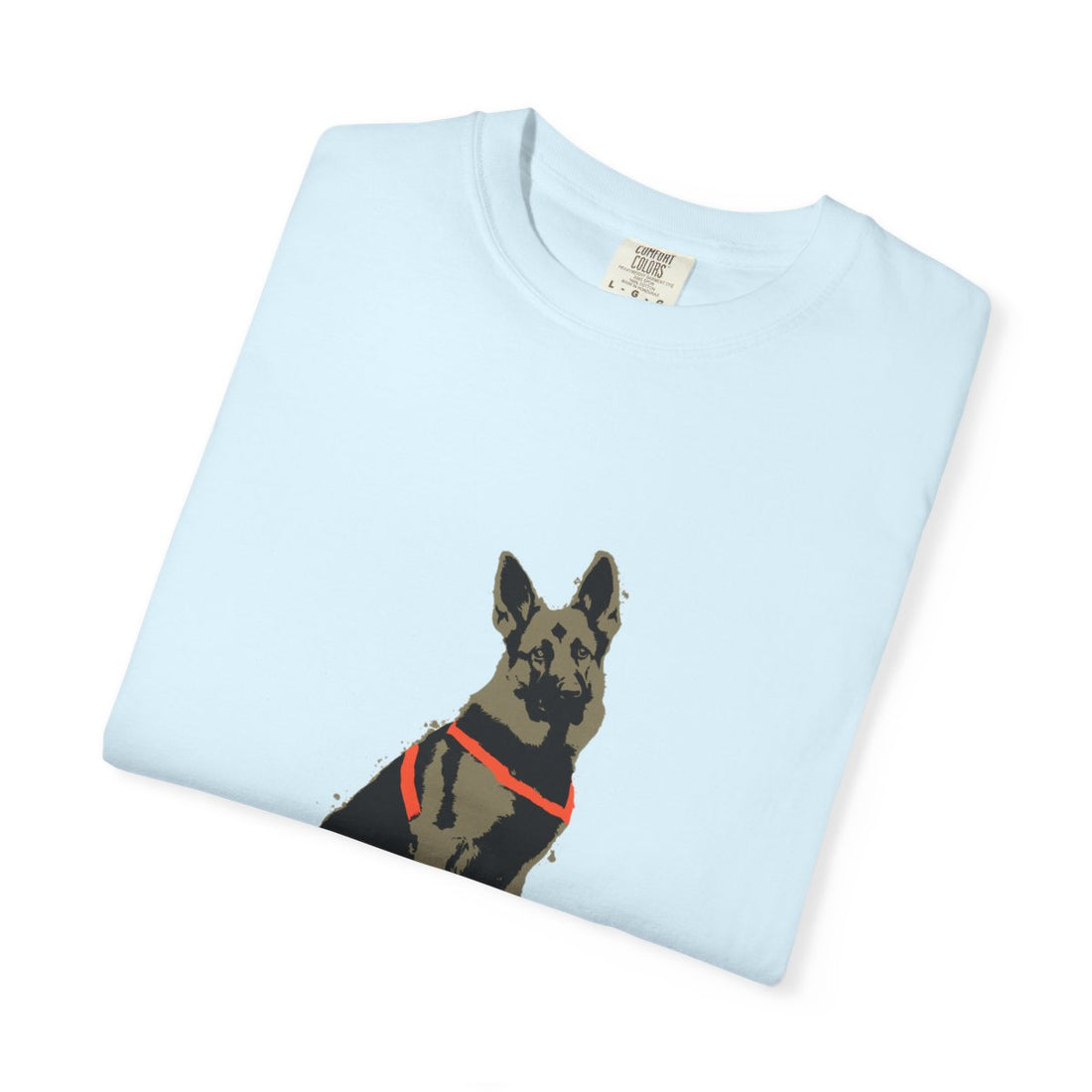 Chambray — Folded | German Shepherd 'Unpaid Security' Garment-Dyed Tee
