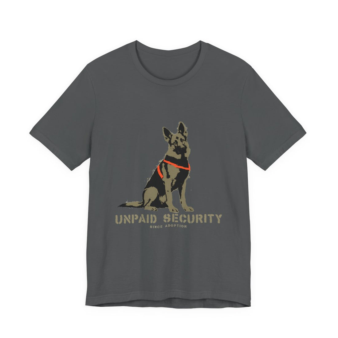 Asphalt — Front | German Shepherd 'Unpaid Security' Tee