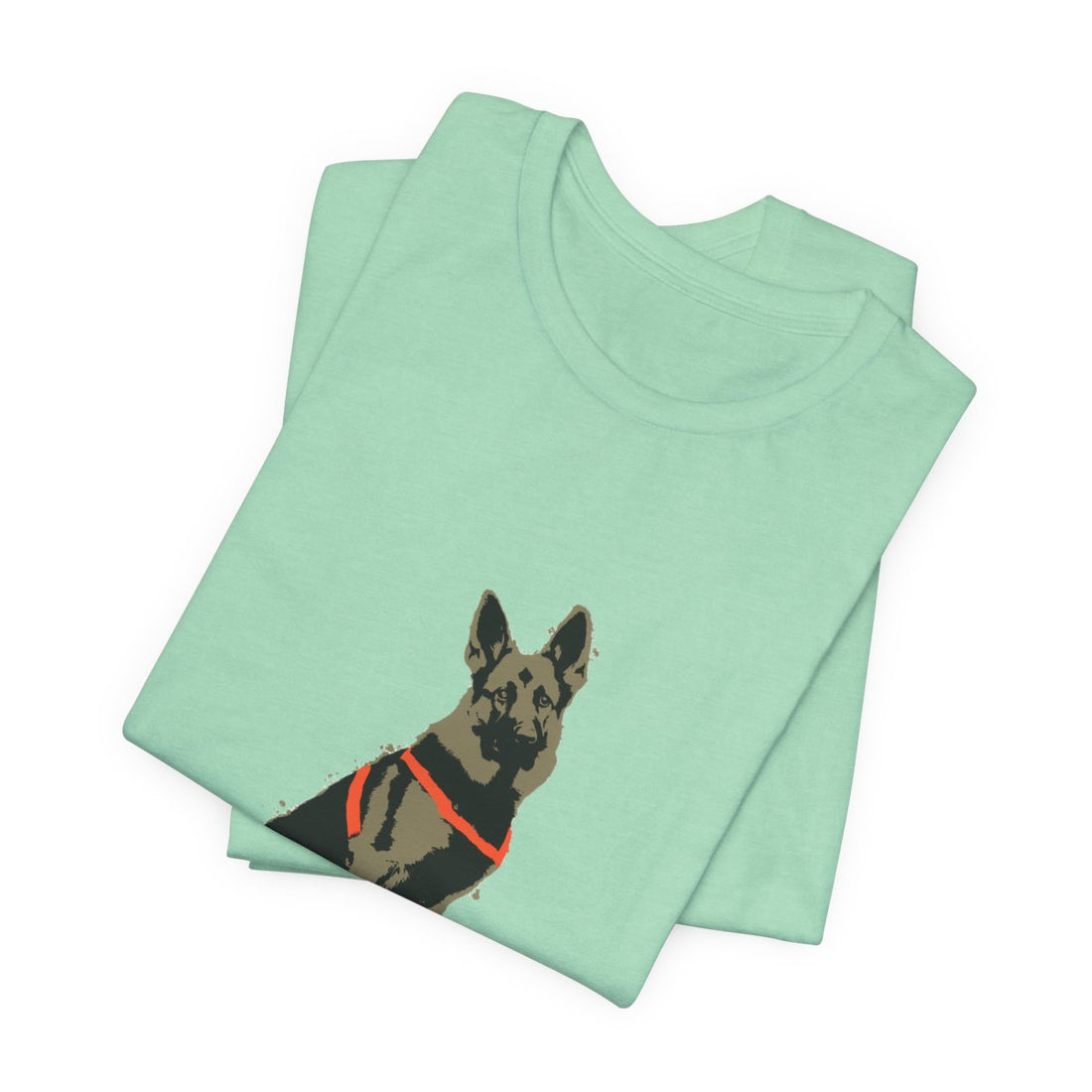 Heather Mint — Folded | German Shepherd 'Unpaid Security' Tee