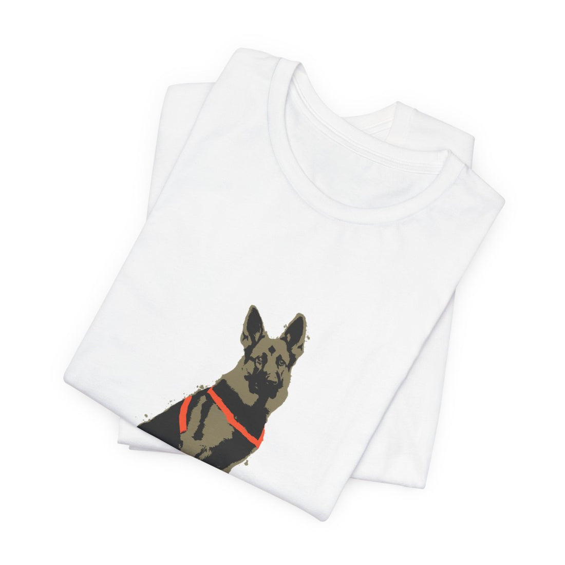 White — Folded | German Shepherd 'Unpaid Security' Tee