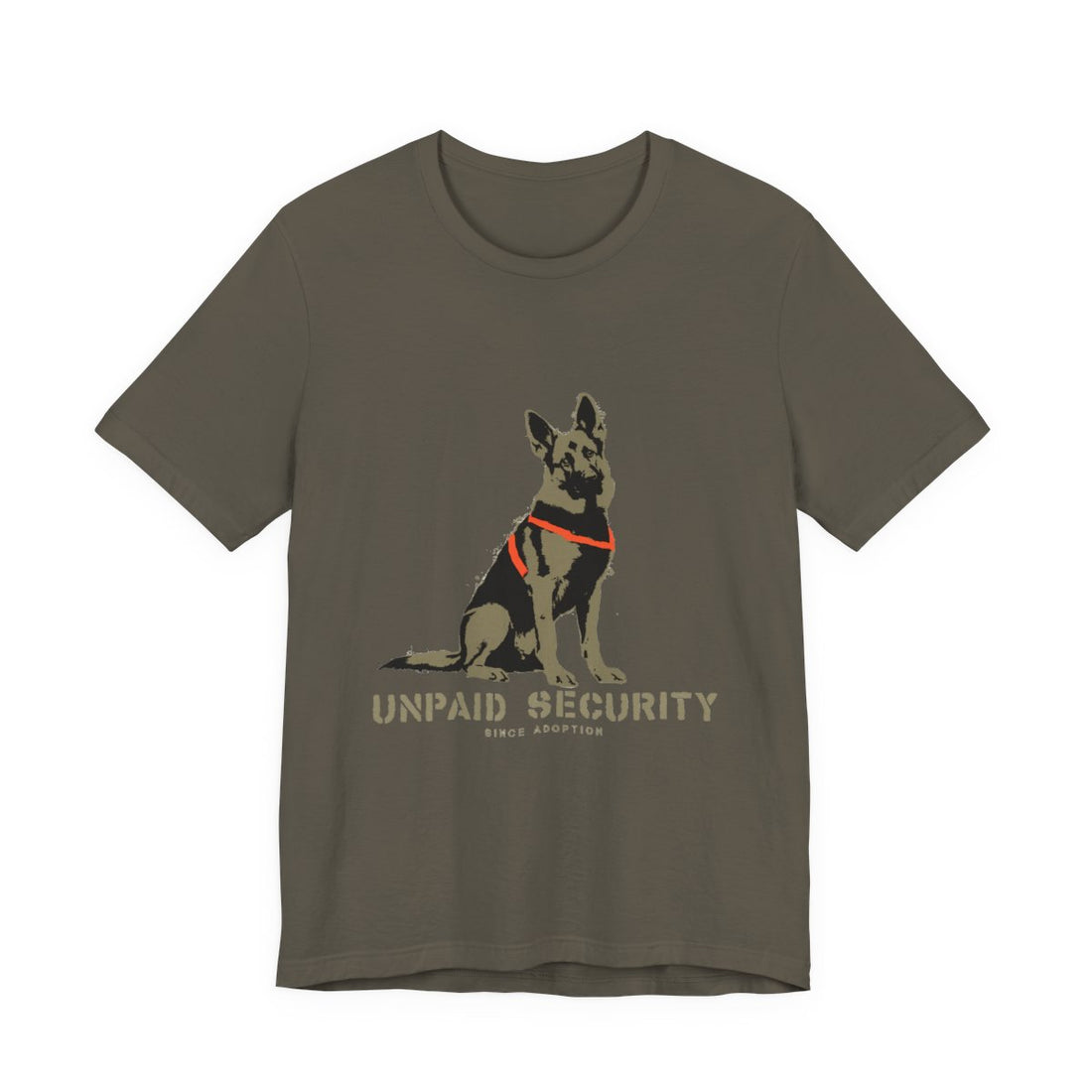 Army — Front | German Shepherd 'Unpaid Security' Tee