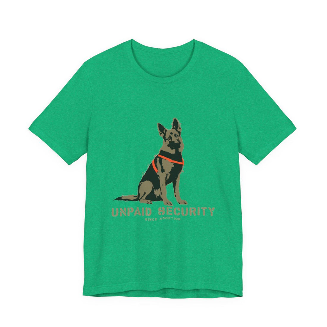 Heather Kelly — Front | German Shepherd 'Unpaid Security' Tee