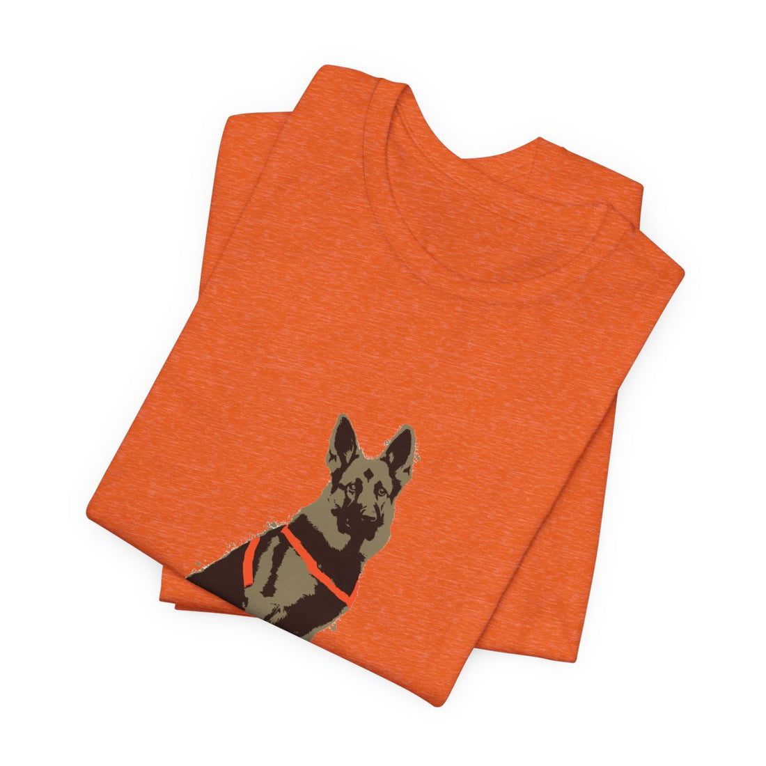 Heather Orange — Folded | German Shepherd 'Unpaid Security' Tee