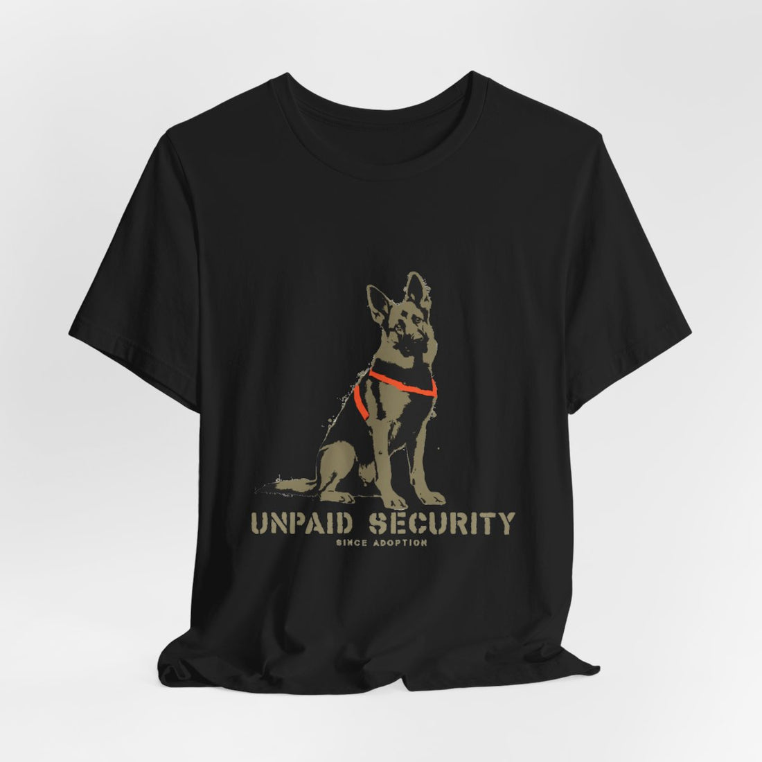 Black — Hanging | German Shepherd 'Unpaid Security' Tee