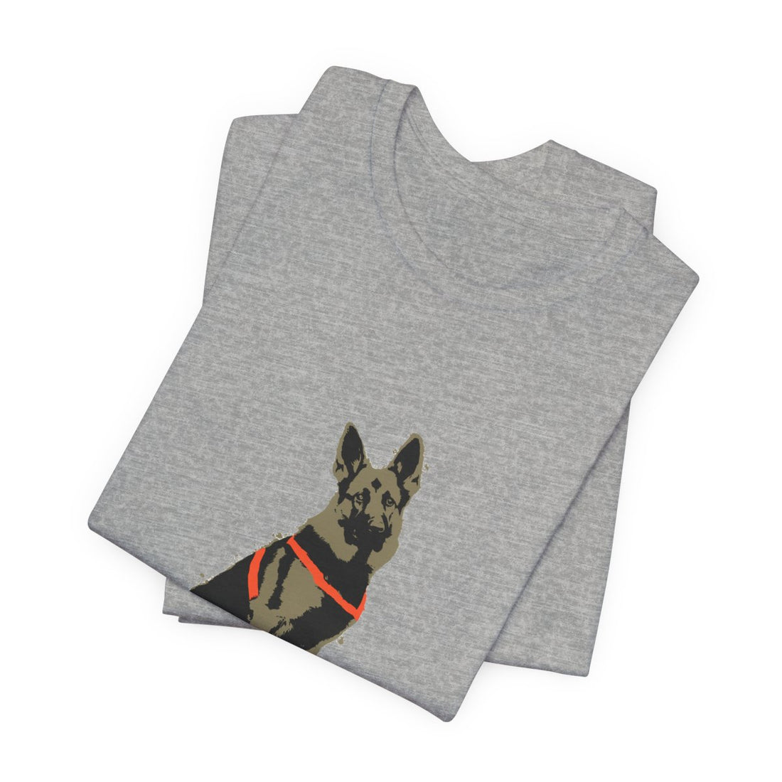 Athletic Heather — Folded | German Shepherd 'Unpaid Security' Tee