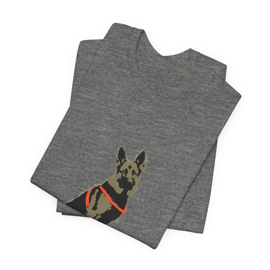 Deep Heather — Folded | German Shepherd 'Unpaid Security' Tee