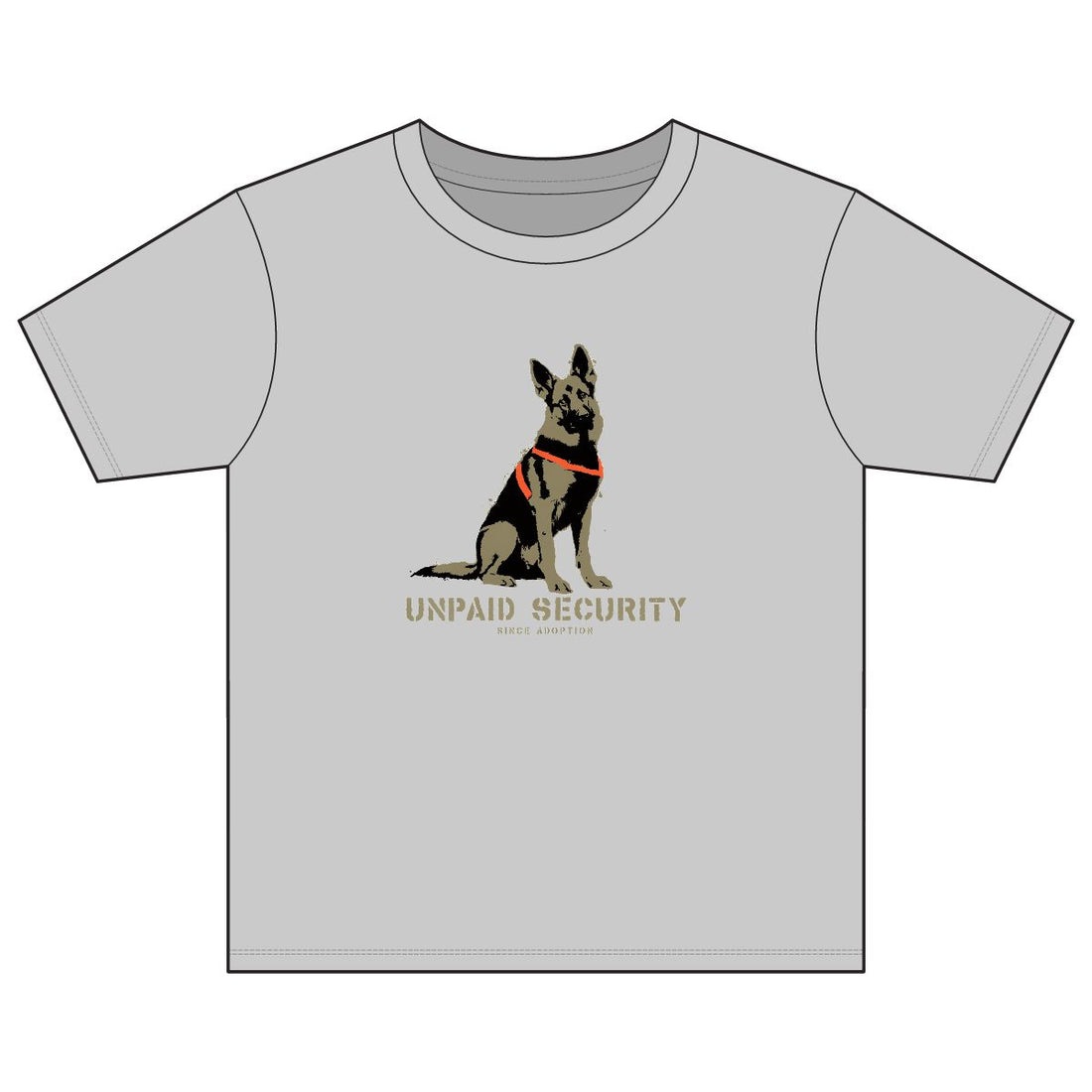 Sport Grey — Front | German Shepherd 'Unpaid Security' Youth Tee