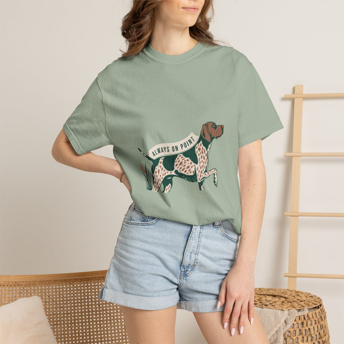 Bay — Lifestyle | German Shorthaired Pointer 'Always On Point' Garment-Dyed Tee