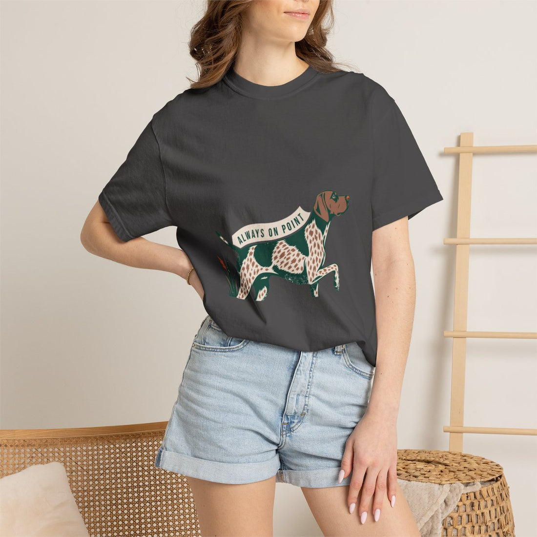 Graphite — Lifestyle | German Shorthaired Pointer 'Always On Point' Garment-Dyed Tee