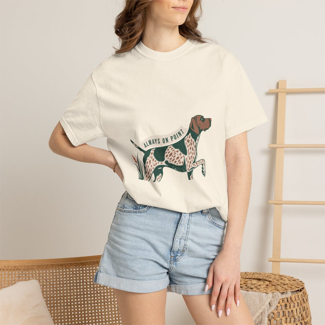 Ivory — Lifestyle | German Shorthaired Pointer 'Always On Point' Garment-Dyed Tee