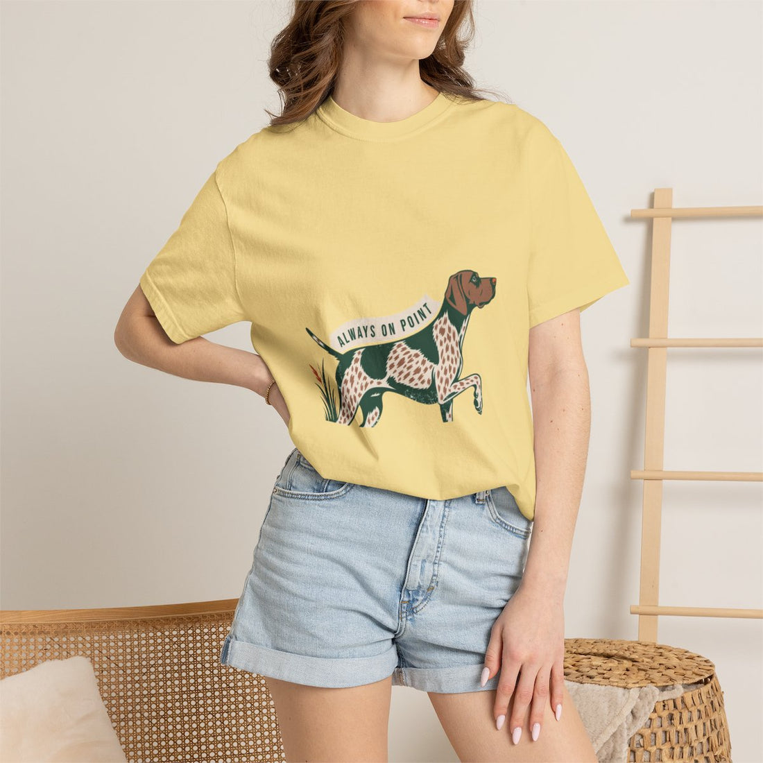 Butter — Lifestyle | German Shorthaired Pointer 'Always On Point' Garment-Dyed Tee