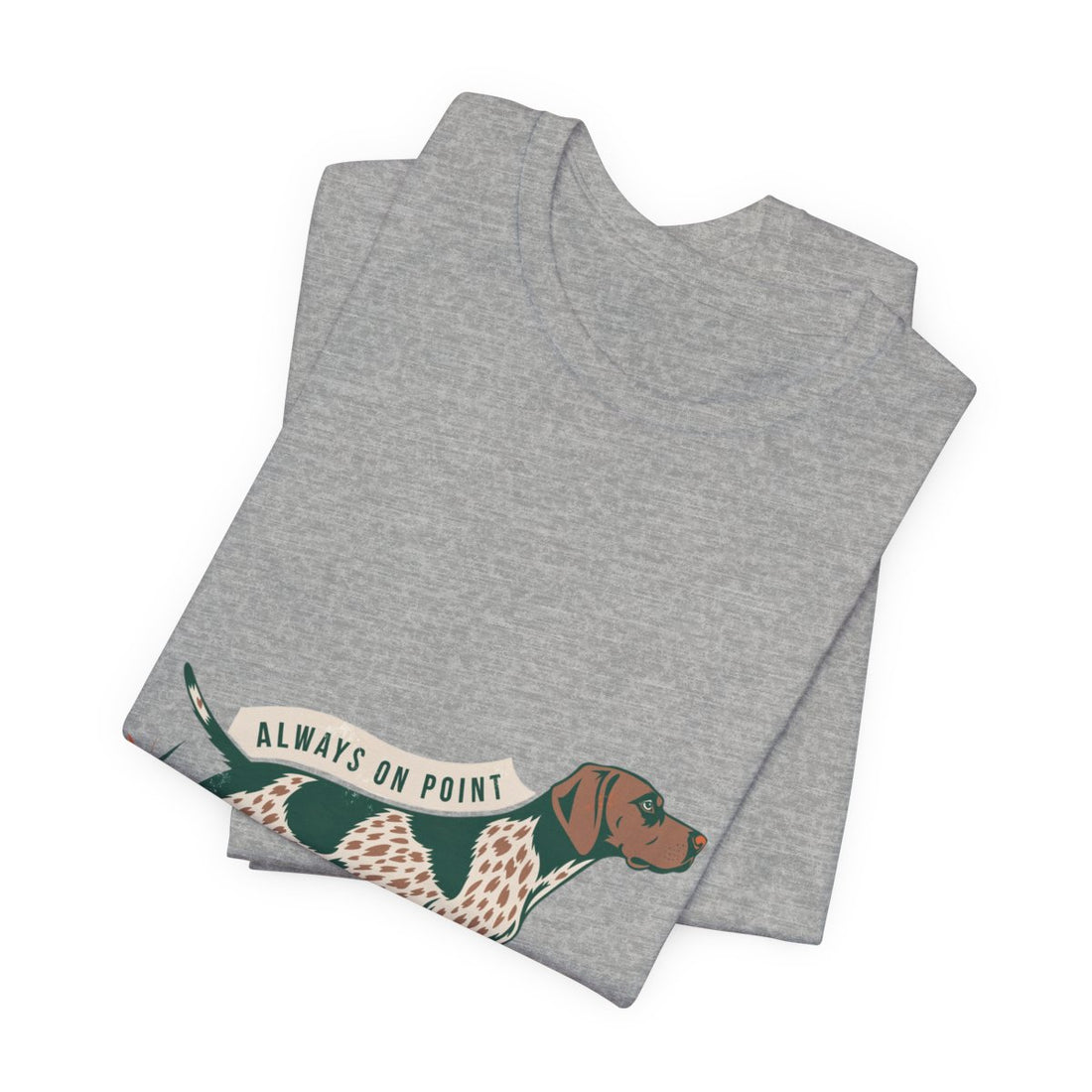 Athletic Heather — Folded | German Shorthaired Pointer 'Always On Point' Tee