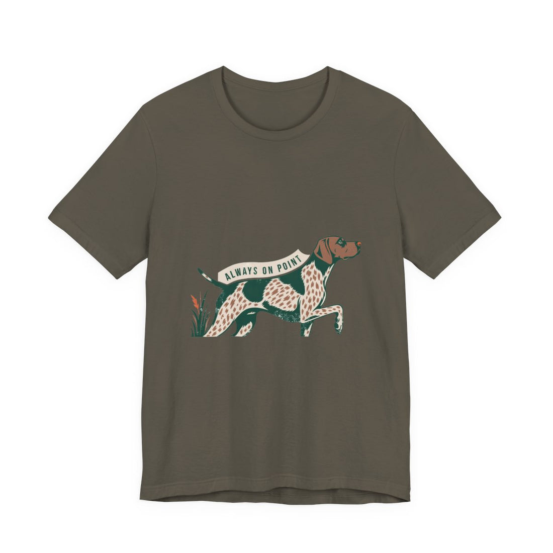 Army — Front | German Shorthaired Pointer 'Always On Point' Tee