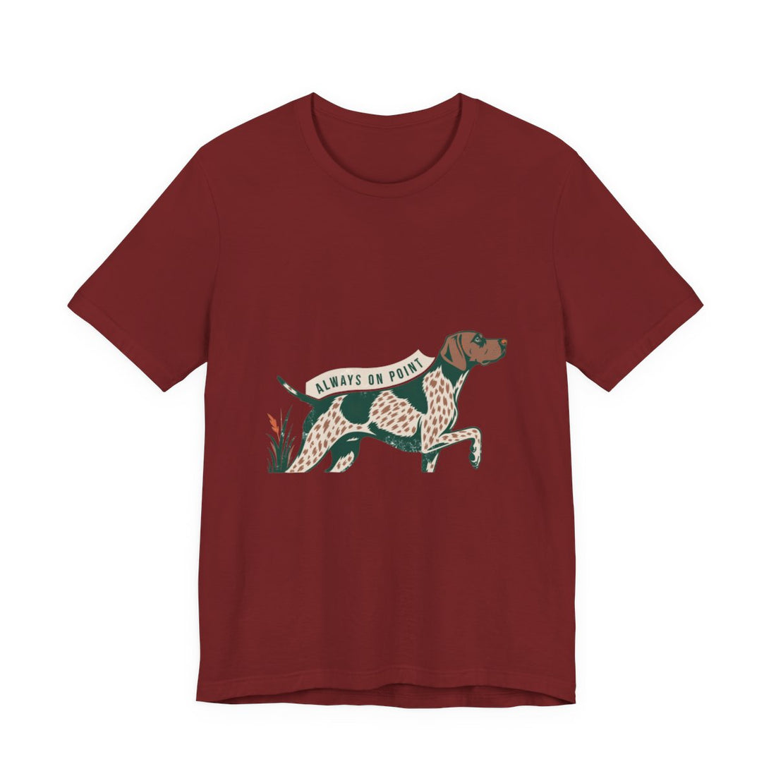 Cardinal — Front | German Shorthaired Pointer 'Always On Point' Tee