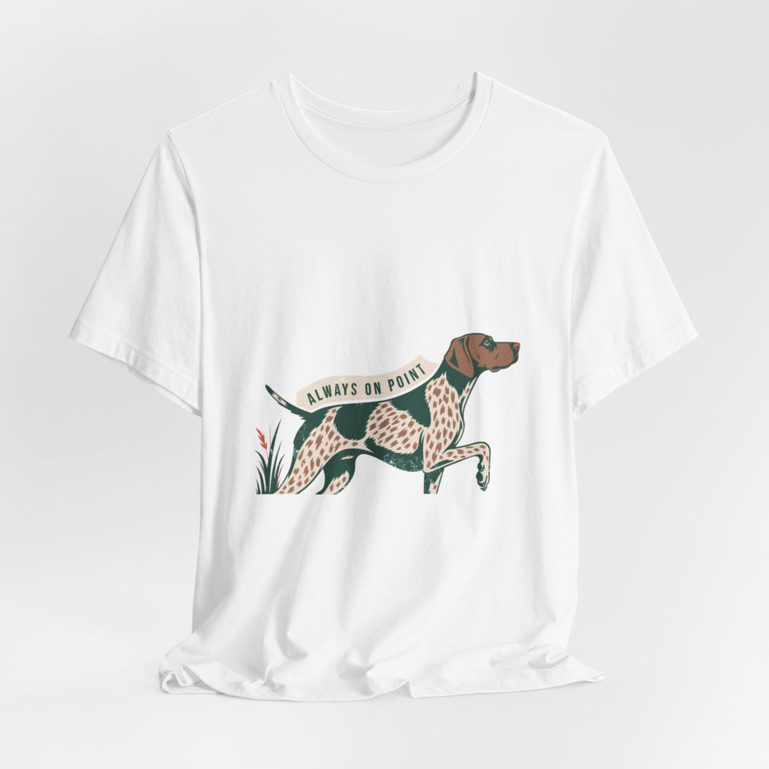 White — Hanging | German Shorthaired Pointer 'Always On Point' Tee