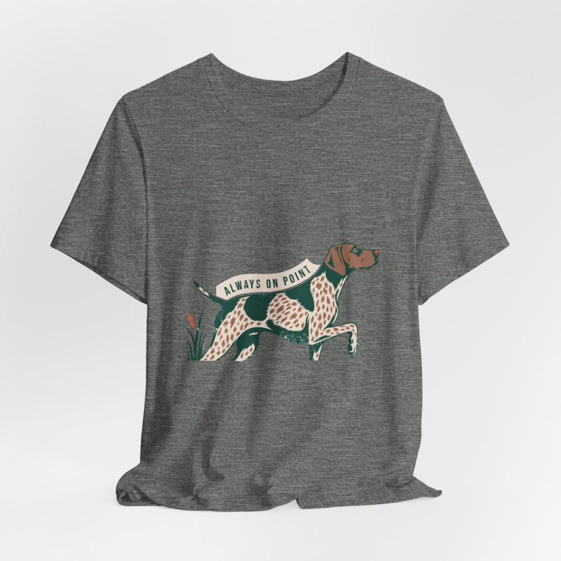 Deep Heather — Hanging | German Shorthaired Pointer 'Always On Point' Tee
