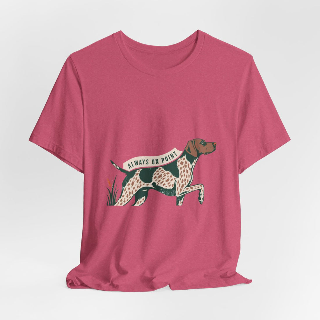 Heather Raspberry — Hanging | German Shorthaired Pointer 'Always On Point' Tee